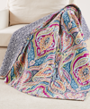 LEVTEX MAGNOLIA PAISLEY TAPESTRY REVERSIBLE QUILTED THROW, 50" X 60"