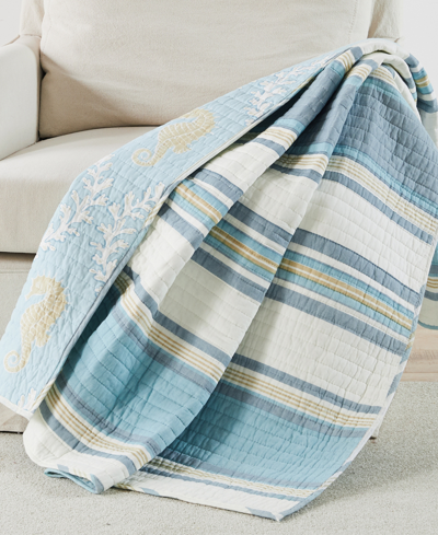 Levtex Kailua Reversible Quilted Throw, 50" X 60" In Blue