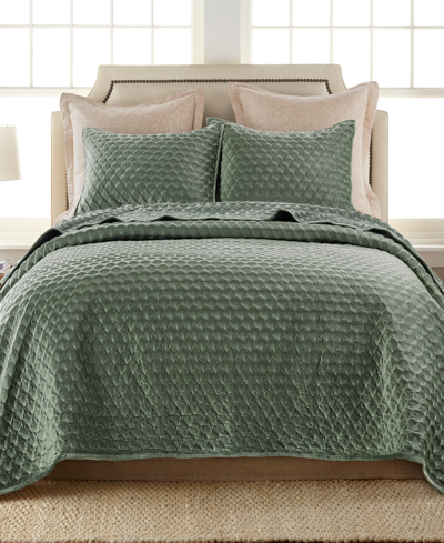 Levtex Merano Velvet Sea Spray Quilt, Twin/twin Xl In Green