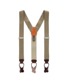 Trafalgar Hudson Nylon Button End Suspenders In Dark Khaki