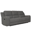 ABBYSON LIVING MAGGIE 90" FABRIC WITH CONSOLE MANUAL RECLINING SOFA