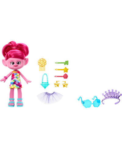 Trolls Kids' Dreamworks Band Together Chic Queen Poppy Fashion Doll, 10+ Styling Accessories In Multi-color