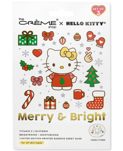 The Creme Shop X Hello Kitty Merry & Bright Printed Essence Sheet Mask, Set Of 3 In No Color