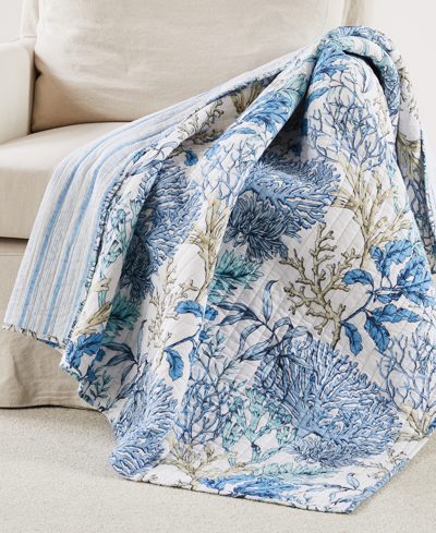 Levtex Mahina Reversible Quilted Throw, 50" X 60" In Blue