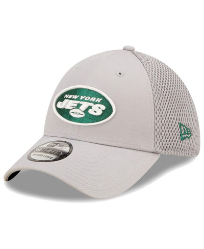 New Era Gray New York Jets Team Neo 39thirty Flex Hat