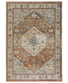 D Style Bergama Be1 7'10" X 10' Area Rug In Paprika