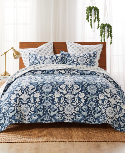 Levtex Laure Reversible 3-pc. Quilt Set, Full/queen In Indigo