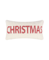 Levtex Joulset Christmas Applique Decorative Pillow, 12" X 24" In Red