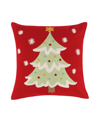 LEVTEX COMET & CUPID TREE EMBROIDERED DECORATIVE PILLOW, 18" X 18"