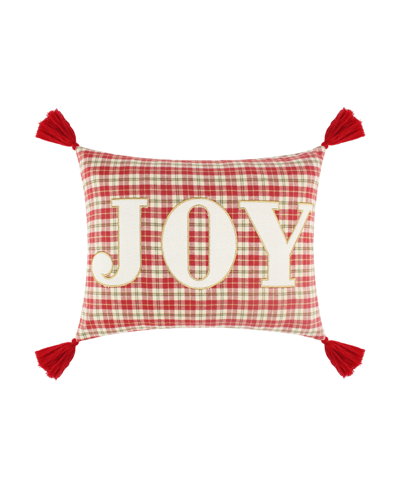 Levtex For Christmas Tassel Decorative Pillow, 14" X 18" In Red