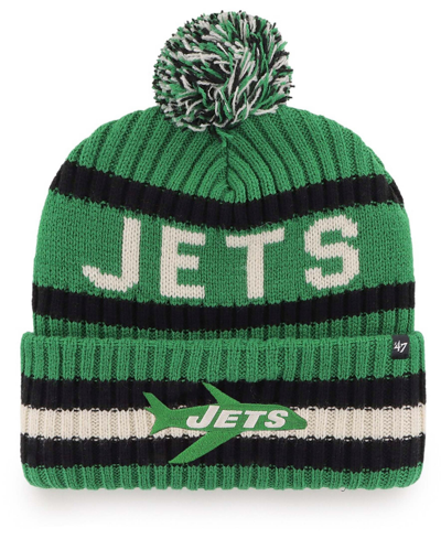 47 Brand Men's Kelly Green New York Jets Legacy Bering Cuffed Knit Hat With Pom