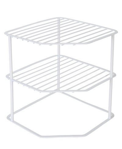 Smart Design 3-tier Kitchen Corner Shelf Rack, 9" X 7.75" In White