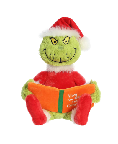 Aurora Babies' Large Storytime Grinch Dr. Seuss Whimsical Plush Toy Green 16"