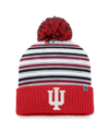 TOP OF THE WORLD MEN'S TOP OF THE WORLD CRIMSON INDIANA HOOSIERS DASH CUFFED KNIT HAT WITH POM