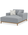 Macy's Rosecrans 53" Fabric Chaise, Created For  In Grey