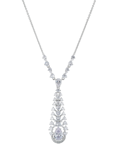 Eliot Danori Silver-tone Crystal Teardrop Lariat Necklace, 16" + 2" Extender In Gold