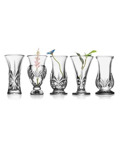 Godinger Dublin 5 Piece Bud Mini Vases Set In Clear