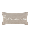 Levtex Winterberry Forest Peace On Earth Decorative Pillow, 12" X 24" In Taupe