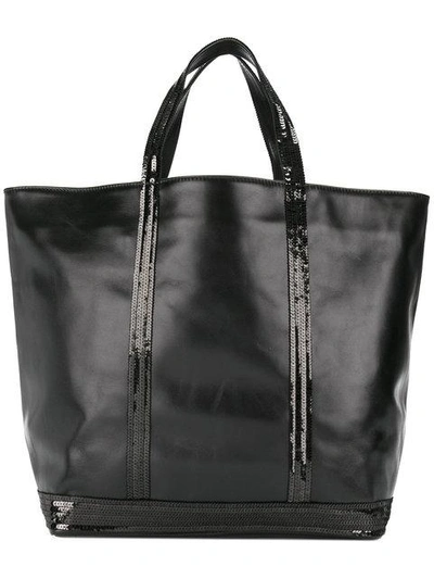 Vanessa Bruno Sequined Tote Bag In Black