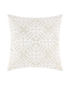 Levtex Aliza Folk Art Embroidered Decorative Pillow, 18" X 18" In Natural
