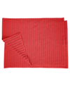 Superior Cotton Textured Stripes 2-pc. Bath Rug Set In Cranberry