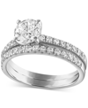 ALETHEA CERTIFIED DIAMOND BRIDAL SET (1-1/2 CT. T.W.) IN 14K WHITE GOLD FEATURING DIAMONDS WITH THE DE BEERS