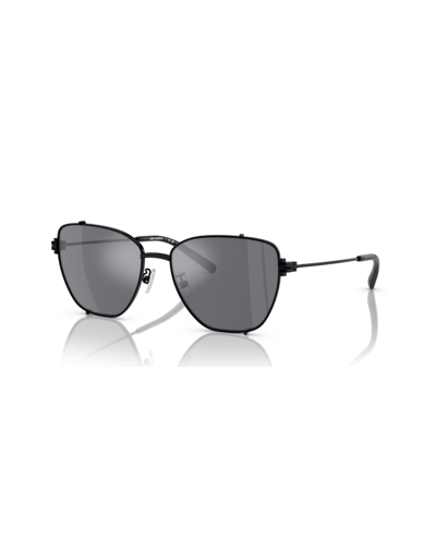 Tory Burch Women's Sunglasses, Mirror Ty6105 In Shiny Black