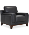 MACY'S JEDDO 41" LEATHER CHAIR, CREATED FOR MACY'S
