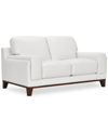 MACY'S JEDDO 70" LEATHER LOVESEAT, CREATED FOR MACY'S
