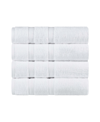 Superior Smart Dry Zero Twist Cotton 4-piece Bath Towel Set In White