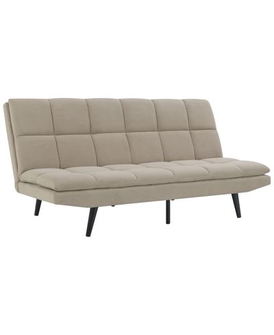 Abbyson Living Jaden 70" Fabric Convertible Sofa In Beige