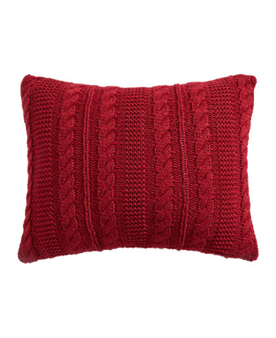 Levtex Astrid Knit Decorative Pillow, 14" X 18" In Red