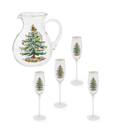 Spode Christmas Tree Brunch Glassware Set, 5 Piece In Green