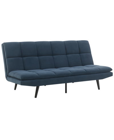 Abbyson Living Jaden 70" Fabric Convertible Sofa In Dark Blue