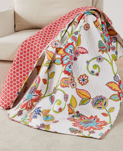 Levtex Clementine Spring Reversible Quilted Throw, 50" X 60" In Multi
