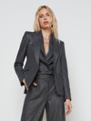 L'agence Chamberlain Blazer In Grey Herringbone