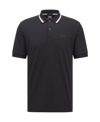 Hugo Boss Logo Embroidered Polo Shirt In Black