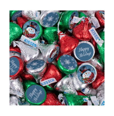 Just Candy 300 Pcs Christmas Candy Chocolate Hershey's Kisses Bulk (3lb) In Assorted Pre-pack