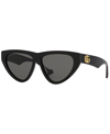 Gucci Flat-top Acetate Cat-eye Sunglasses In Black