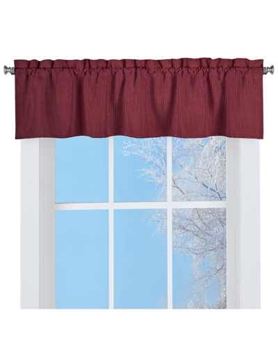 Collections Etc Lorraine Home Fashions Ribcord Valance, 54-inch X 12-inch In Burgundy