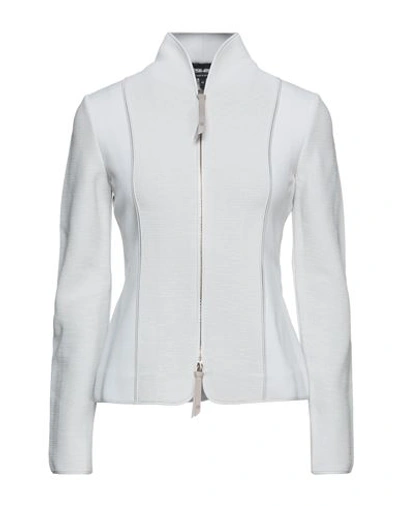 Giorgio Armani Woman Blazer White Size 4 Viscose, Polyester