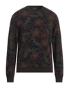 Rossopuro Man Sweatshirt Military Green Size 4 Cotton, Elastane In Green