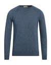 Cashmere Company Man Sweater Pastel Blue Size 36 Merino Wool, Elastane