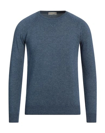 Cashmere Company Man Sweater Pastel Blue Size 36 Merino Wool, Elastane