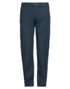 Incotex Man Cropped Pants Navy Blue Size 35 Cotton, Elastane