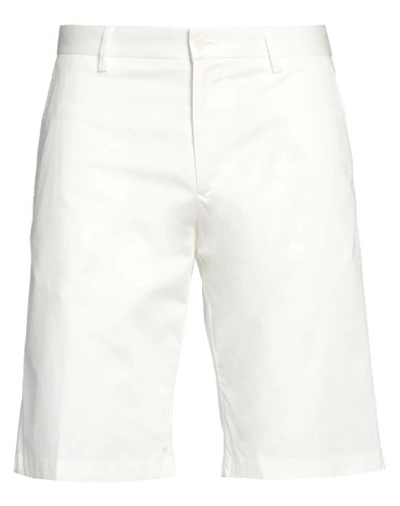 Tagliatore Man Shorts & Bermuda Shorts Off White Size 32 Cotton, Elastane