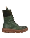 1725.A 1725.A WOMAN ANKLE BOOTS DARK GREEN SIZE 8 SOFT LEATHER