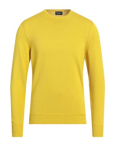 Drumohr Man Sweater Mustard Size 38 Cotton In Yellow