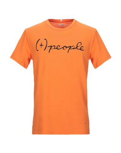 People (+)  Man T-shirt Orange Size L Cotton