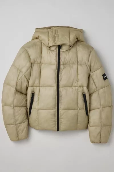 Iets Frans . … Hooded Square Puffer Jacket In Cream At Urban Outfitters